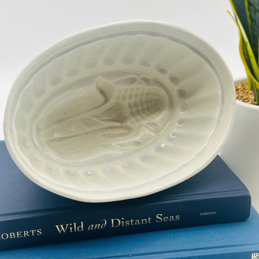 Vintage Ironstone Corn Husk Pudding Jelly Mould Farmhouse Kitchen Decor
